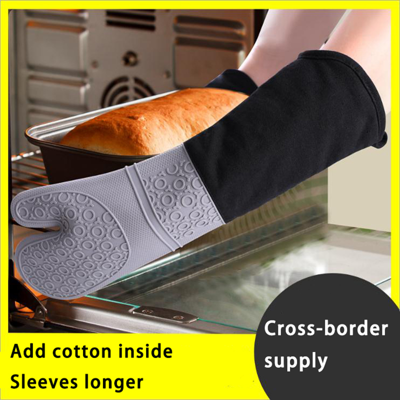 熱耐性手袋キッチングリル焼き食品グレードシリコンアンチスカルディング熱断熱シリコンオーブンミット